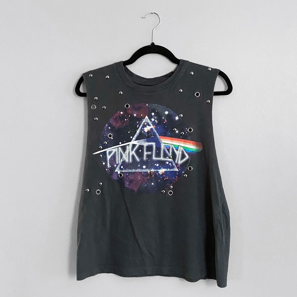 Studded Pink Floyd Sleeveless Top
